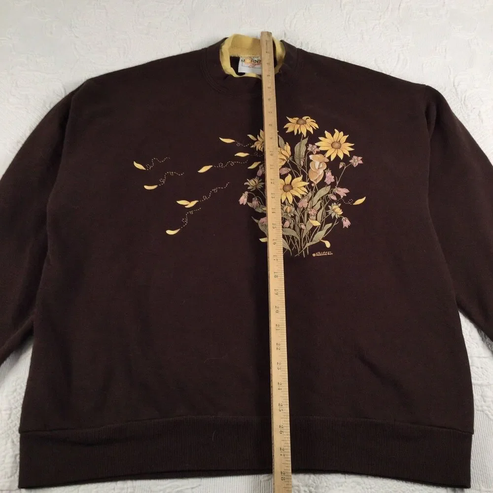 Vintage 90s Morning Sun Sweatshirt XLarge Nature Mouse Grandmacore Cottagegoth